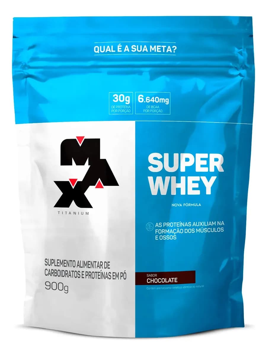 Max Titanium Super Whey Protein Max Titanium 900 Gramas - Sabor Chocolate