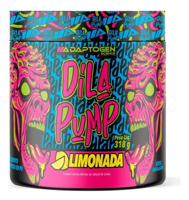 Adaptogen Science Dila Pump 318g Vasodilatado Pré Treino Adaptogen Sem Cafeína Sabor Limonada