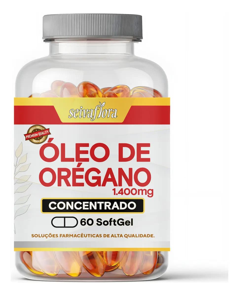 Seivaflora Cápsula Óleo Orégano Concentrado 1400mg 60 Doses | Premium 60 Cápsulas Concentrado