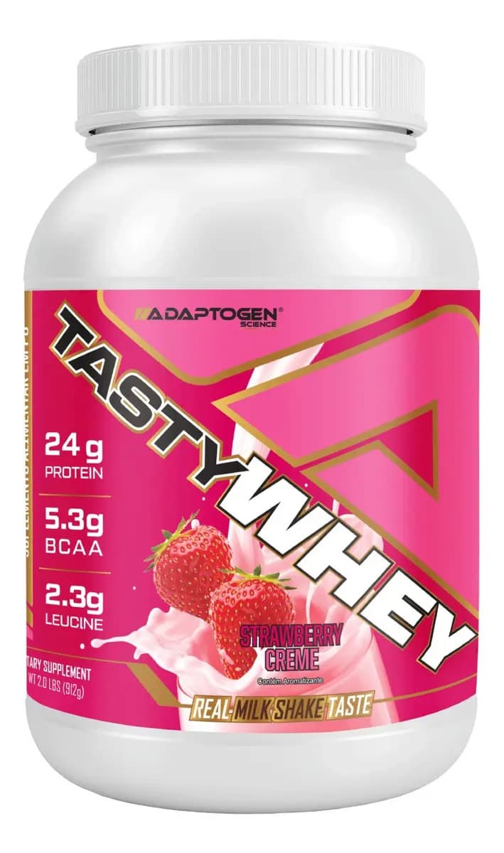 Adaptogen Science Proteína Whey Gourmet Adaptogen Science Tasty Morango de 900 g