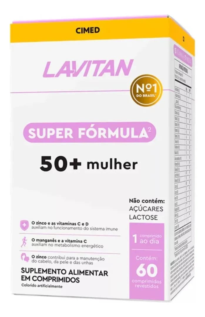 Cimed Lavitan Super Formula 50+ Mulher Com 60 Cápsulas Revestidos