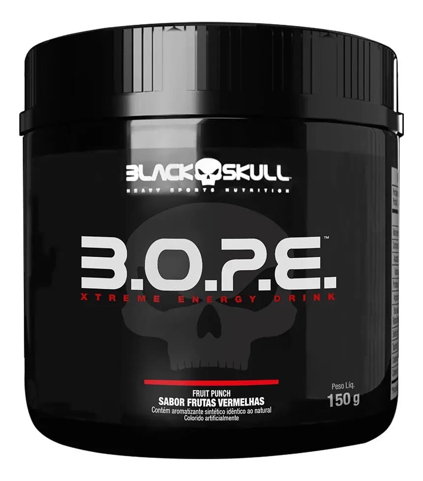 Black Skull Pre Workout B.o.p.e. 150g Black Skull Sabor Frutas Vermelhas