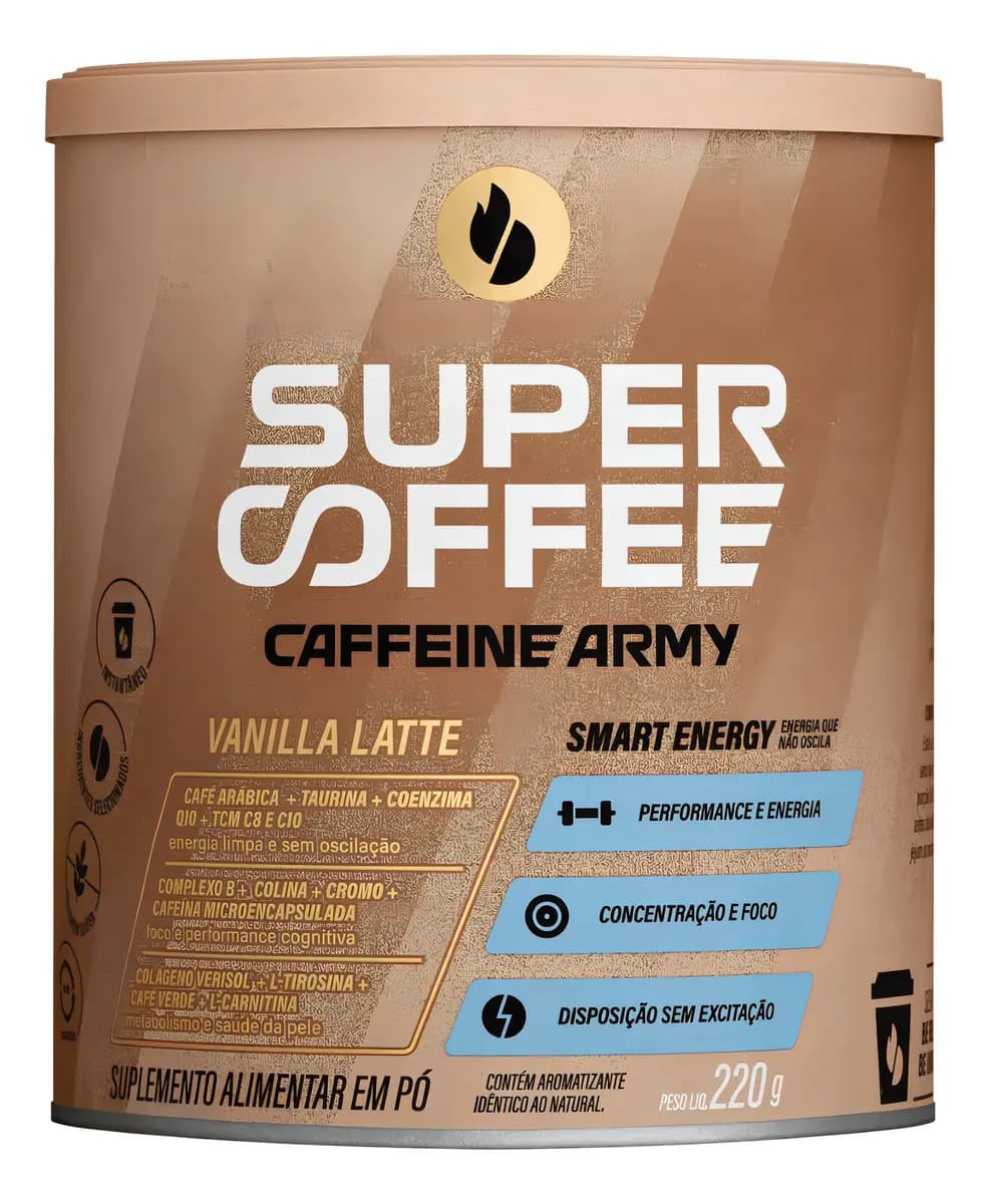 Caffeine Army Supercoffee Vanilla Latte - Classic Size (220g) - Caffeine Army
