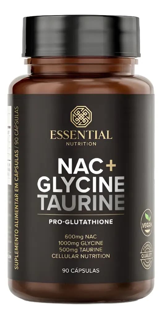 Essential Nutrition Nac + Glycine E Taurine 90 Cápsulas Essential Nutrition sem sabor