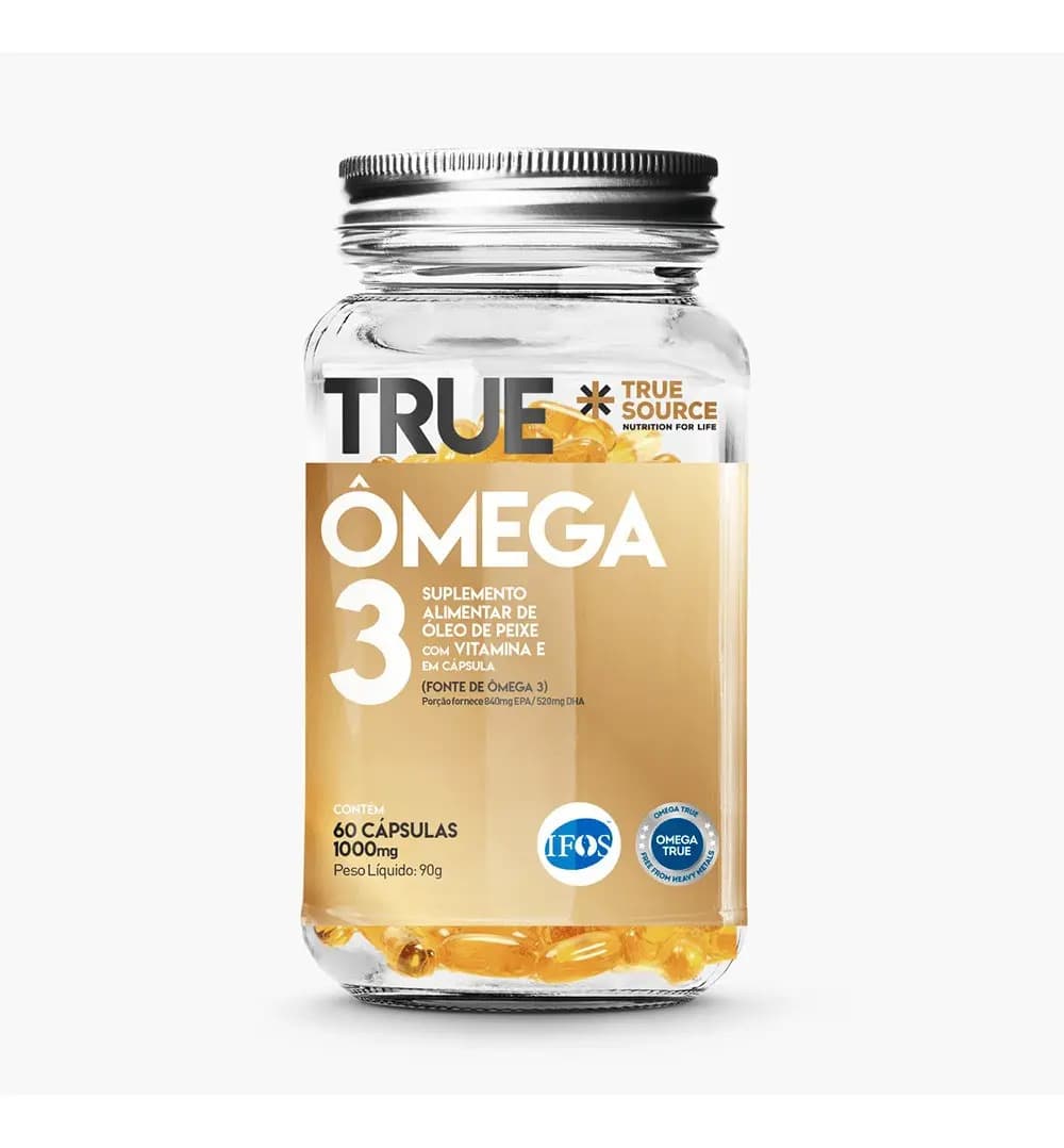 True Source Ômega 3 True Omega - 60 Cápsulas De 1000mg - True Source Sabor Sem sabor