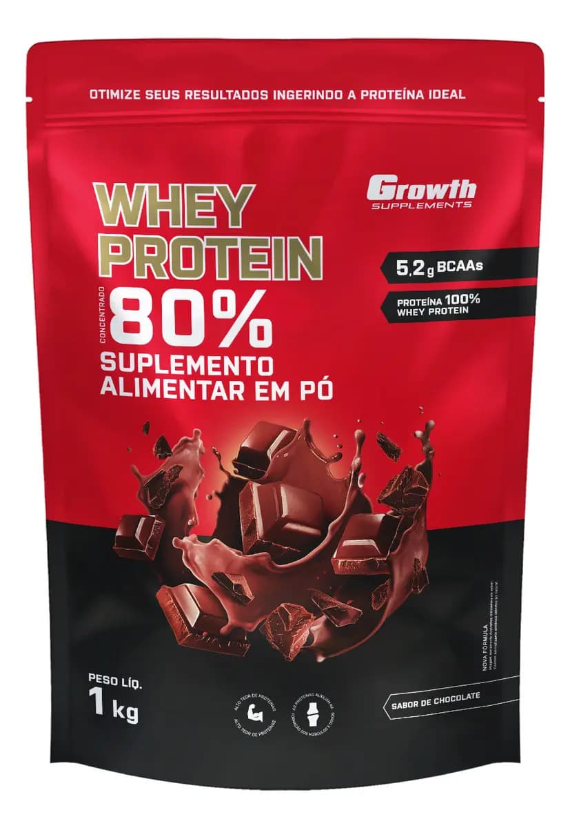 Growth Supplements Whey Protein Concentrado 1kg Growth Supplements - Chocolate