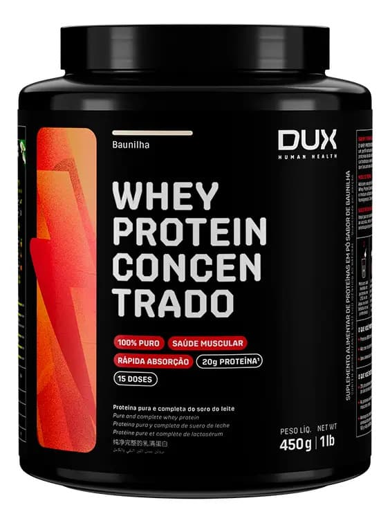 Dux Nutrition Whey Protein Concentrado - Pote 450g Sabor Torta De Limão