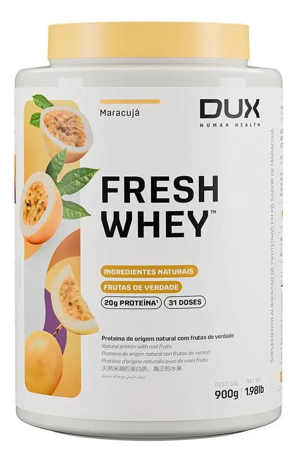 Dux Nutrition Fresh Whey + Saudável Dux Nutrition 900g - Sabores Sabor Maracujá