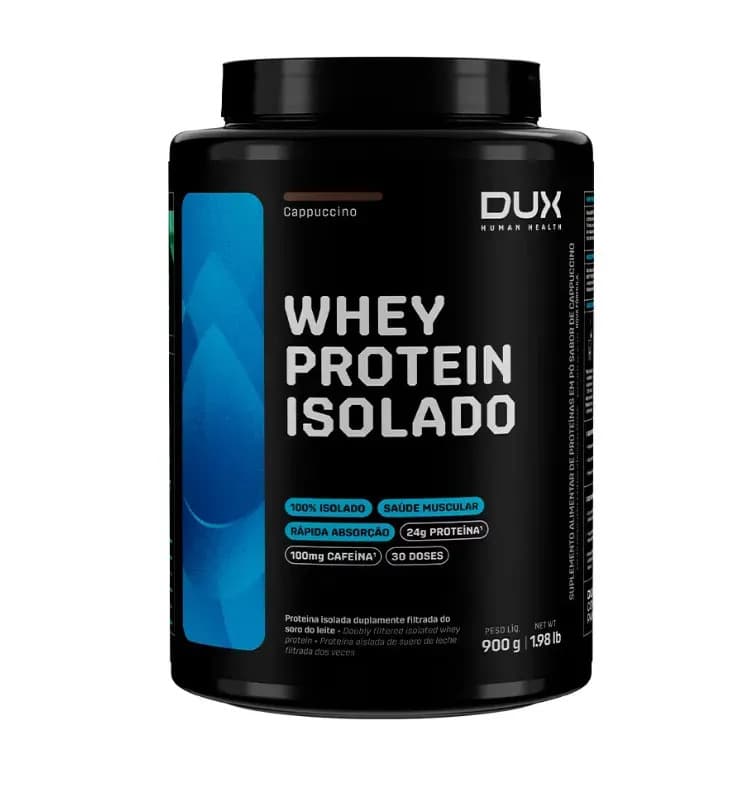 Dux Nutrition Whey Protein Isolado Dux Nutrition - Pote 900g Sabor Cappuccino