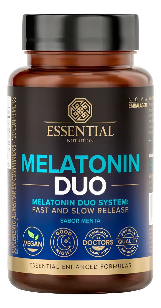 Essential Nutrition Melatonina Duo 120 comprimidos Essential Nutrition Sabor Menta