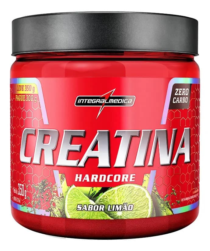 Integralmédica Suplemento Creatina Hardcore Sabor Limão 350g Integralmédica Limão