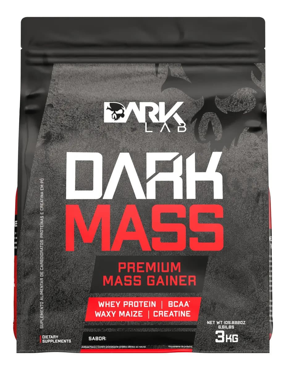 Dark Lab Hipercalórico Dark Mass 3kg Dark Lab Sabor Baunilha