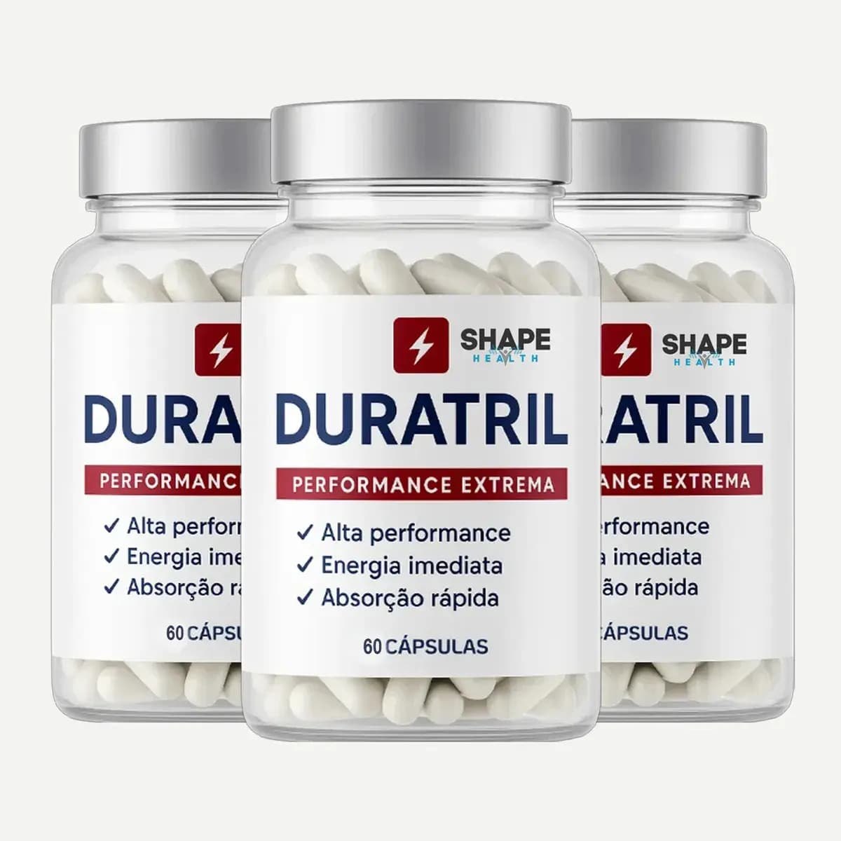SHAPEHEALTH 3x Duratril 60 Cápsulas Performance Extrema Sem Sabor