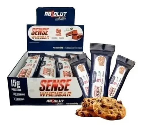Absolut Nutrition Barra de Proteína Absolut Nutrition Cookies Sem Glúten 12un