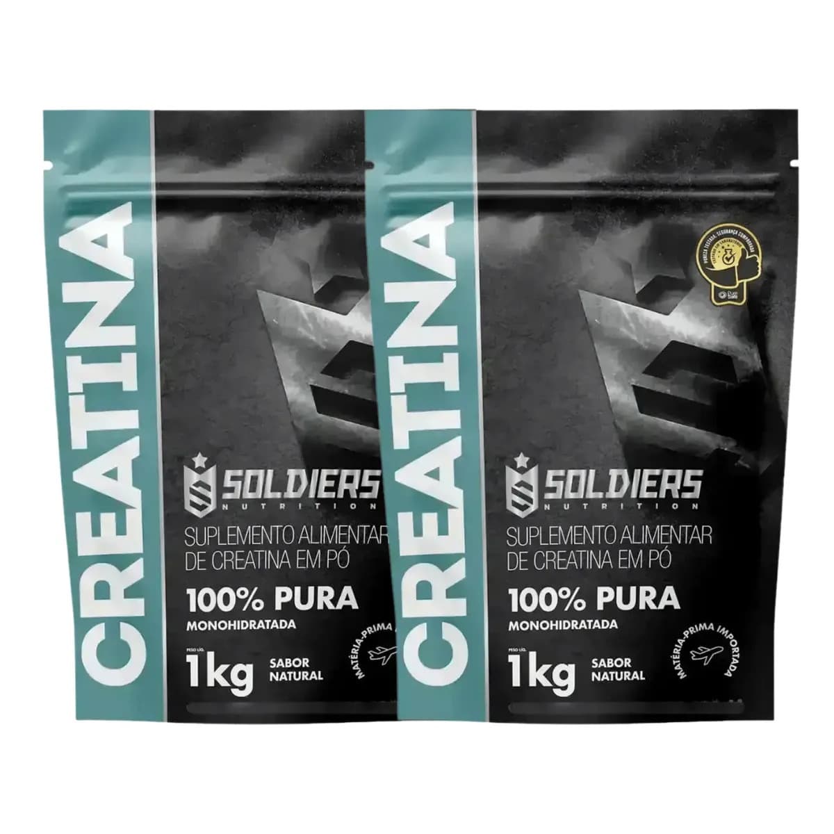 Soldiers Nutrition Creatina 2kg Suplemento Monohidratada em pó 100% Pura - Soldiers Nutrition