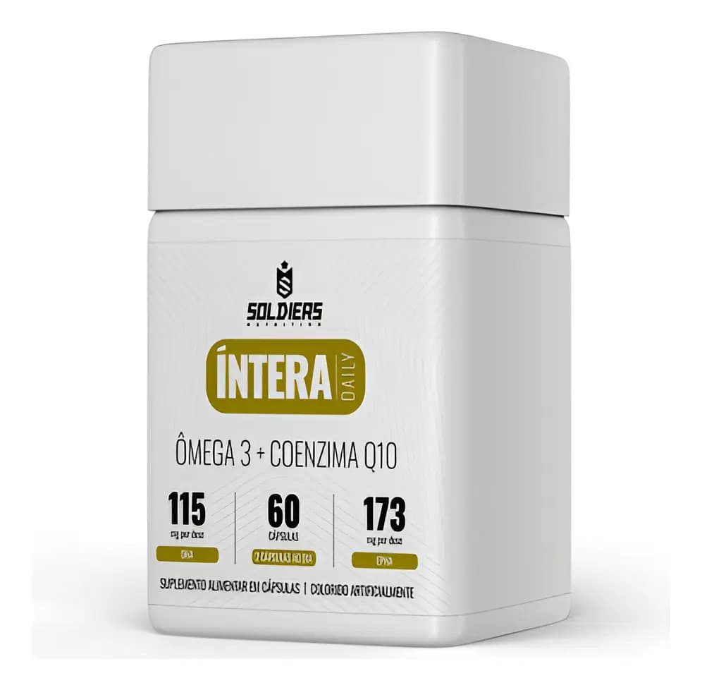 Soldiers Nutrition Ômega 3 + Coenzima Q10 CoQ10 60 caps Softgel Íntera Daily - Soldiers