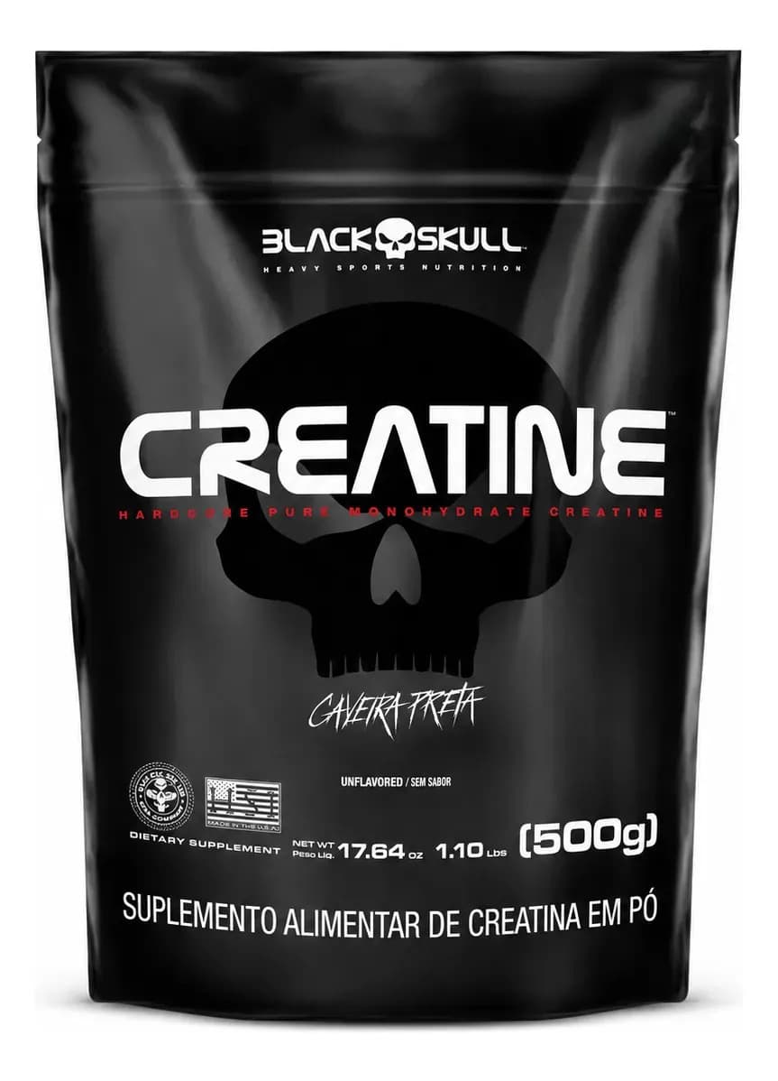 Black Skull Creatina Monohidratada Black Skull Refil 500g