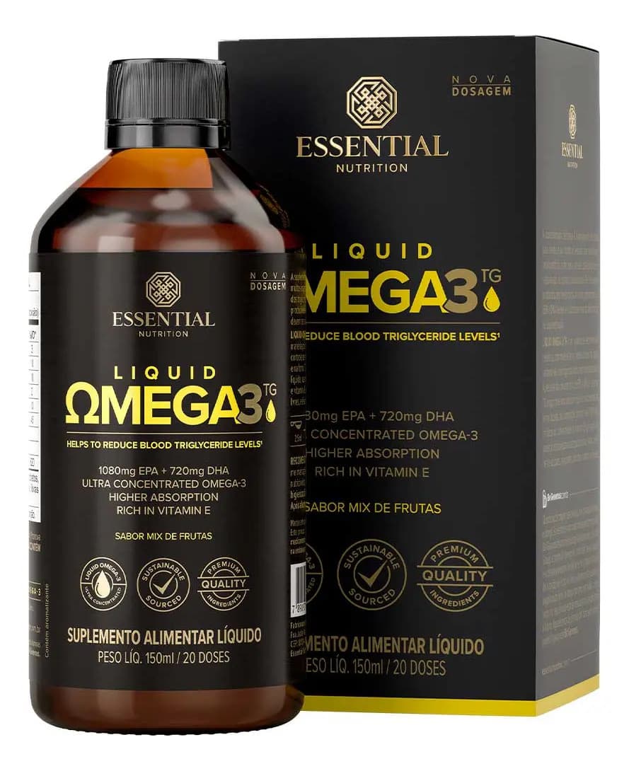 Essential Nutrition Super Omega 3 Tg Liquido 150 Ml Essential Nutrition Sabor Mix De Frutas