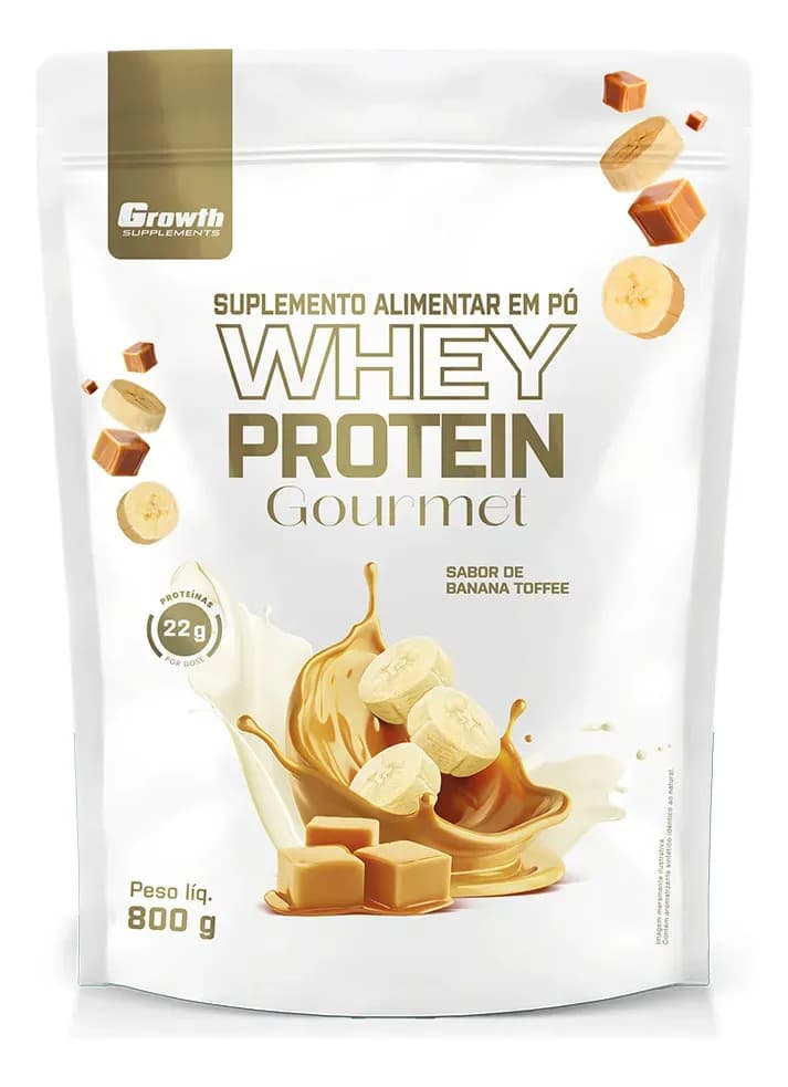 Growth Supplements Whey Protein Gourmet 800g Growth Supplements - Banana Toffee Banana Toffee