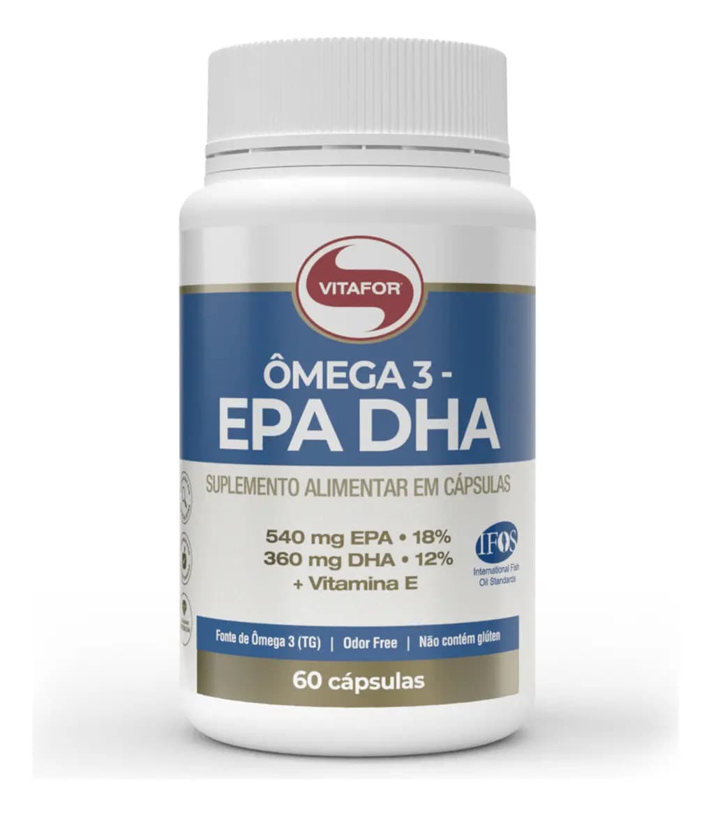 Vitafor Suplemento Ômega 3 Epa Dha 60 Cápsulas Vitafor