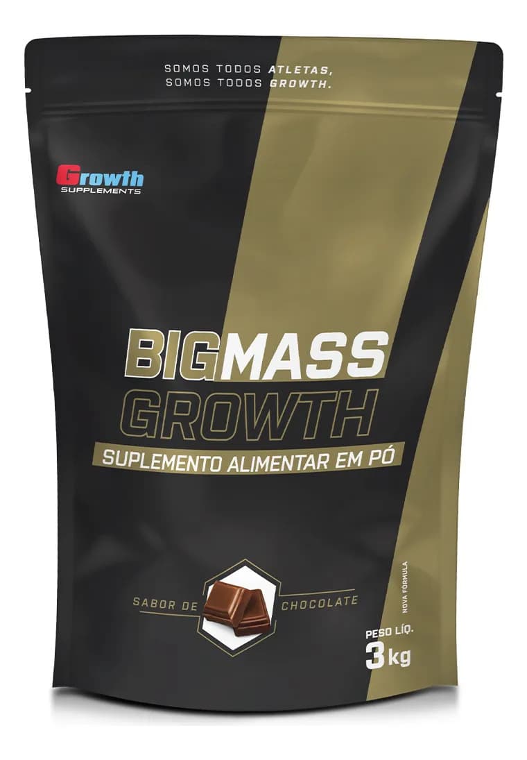 Growth Supplements Hipercalórico Big Mass 3kg Growth Supplements - Sabor Chocolate