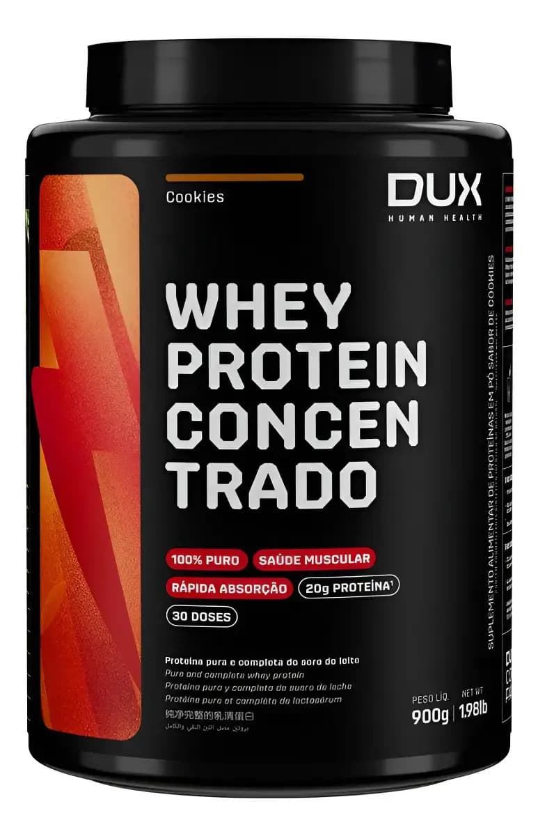 Dux Nutrition Dux Human Health Whey Protein Concentrado 900g Sabor Cappuccino