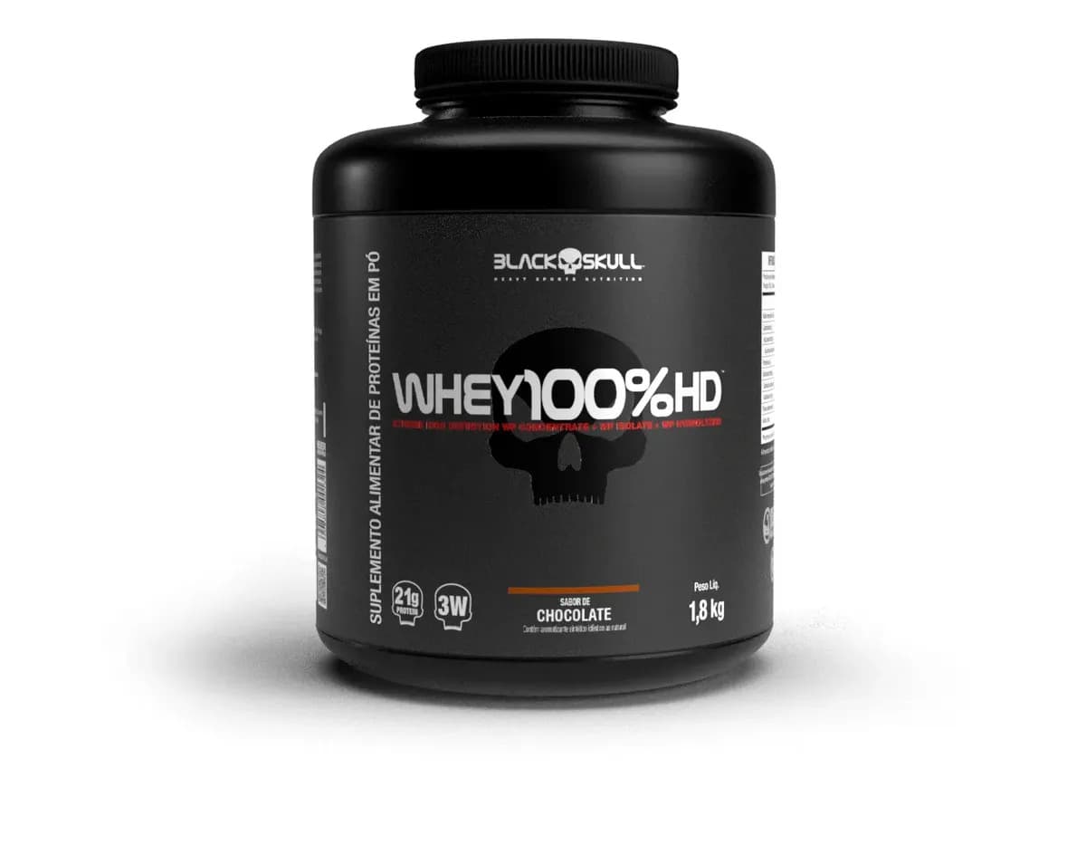 Black Skull Suplemento em pó Black Skull Whey 100% HD sabor Chocolate 1.8 kg