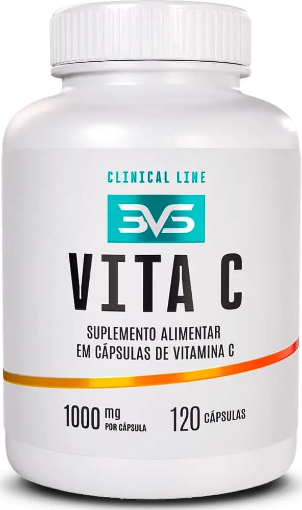 3VS Nutrition Vitamina C 100% Pura e Concentrada - Fórmula Exclusiva com 1000mg por Cápsula - 120 Cápsulas