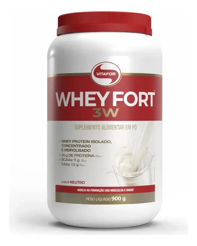 Vitafor Whey Fort 3w Neutro 900g Vitafor