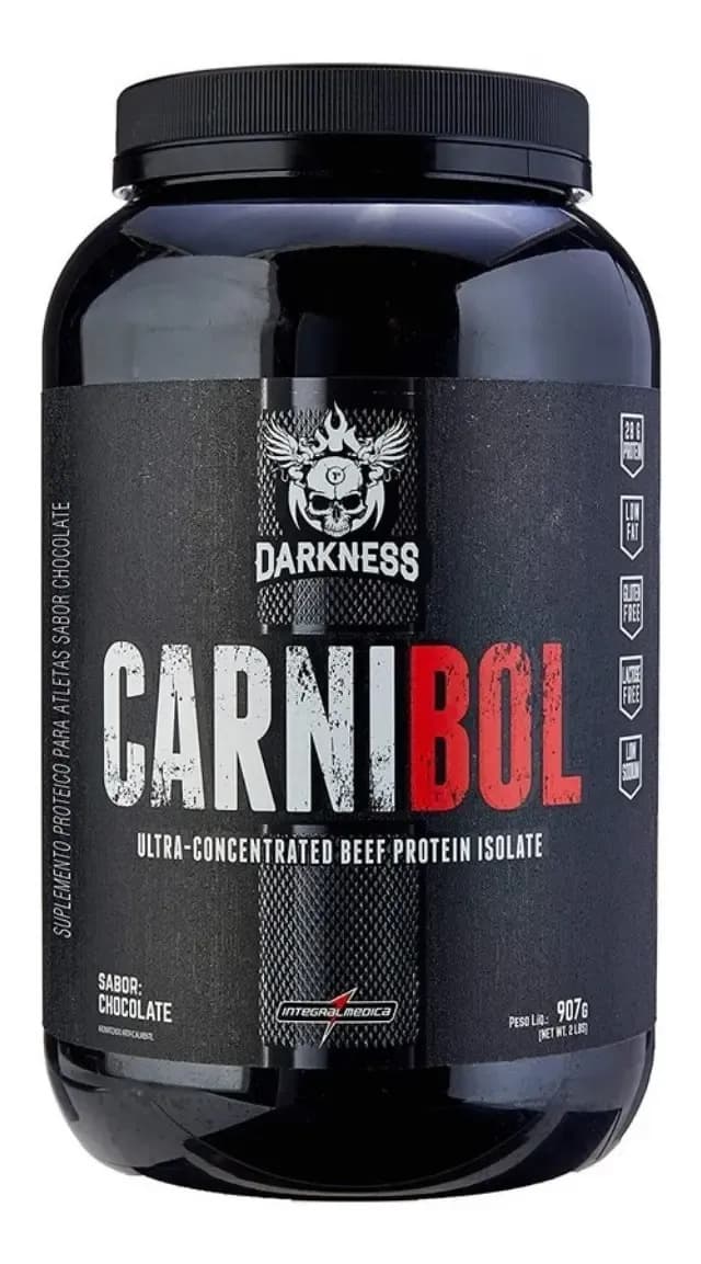 Darkness Whey Beef Protein Carnibol Darkness Pote 907g Sabor Chocolate