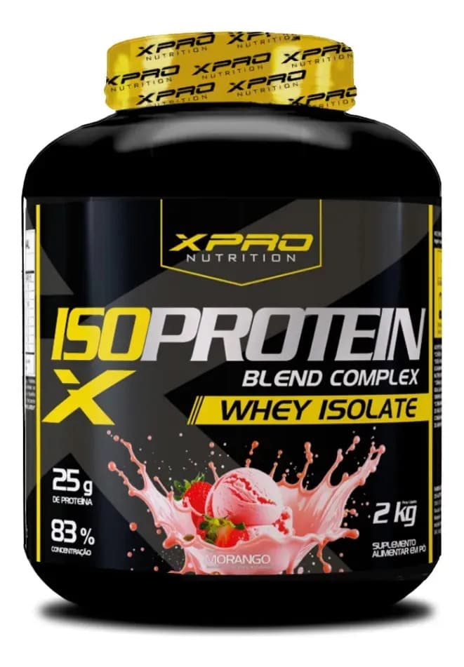 XPro Nutrition Whey Protein Iso Blend Complex Morango 2kg Zero Açúcar - XPro Nutrition