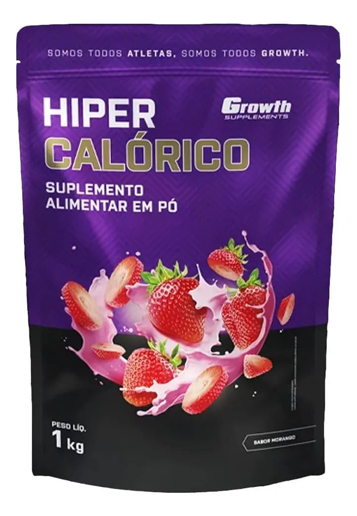 Growth Supplements Hipercalórico 1kg Growth Supplements - Sabor Morango
