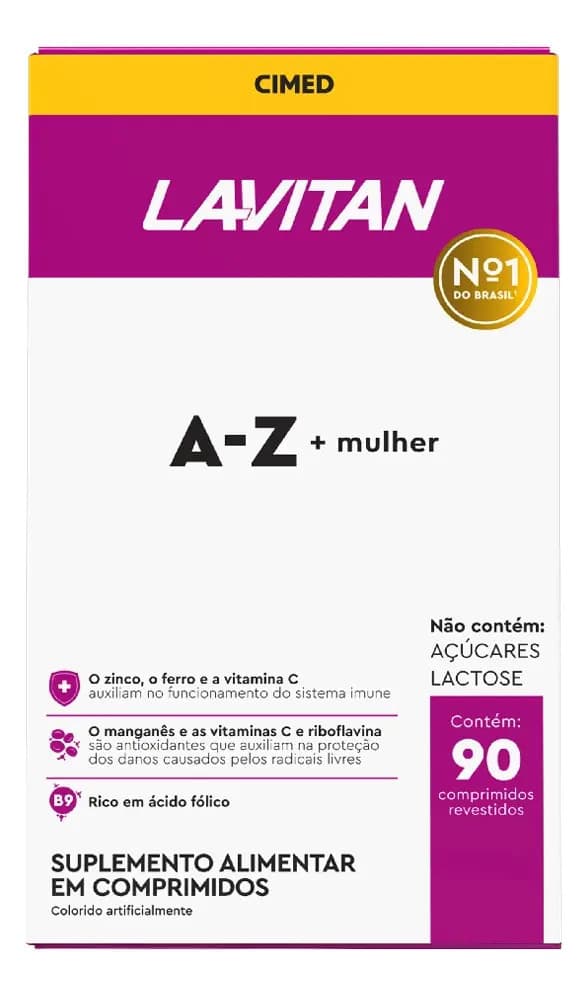 Lavitan Lavitan Multivitamínico A-Z Mulher 90 Comprimidos