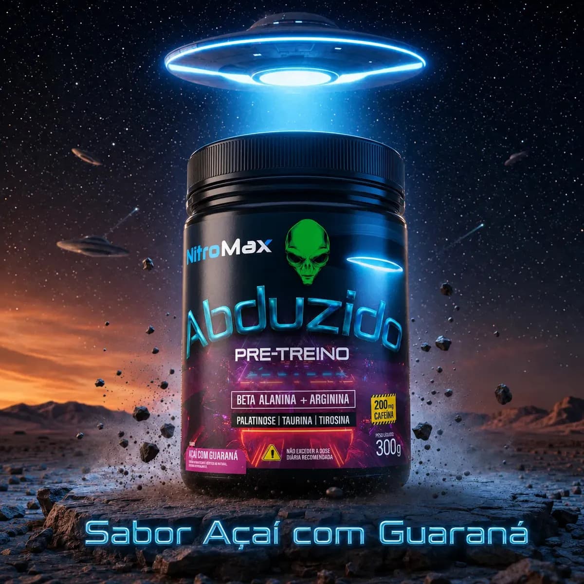Nitromax Abduzido Pre Treino Nitro Max Açai Com Guarana 300g