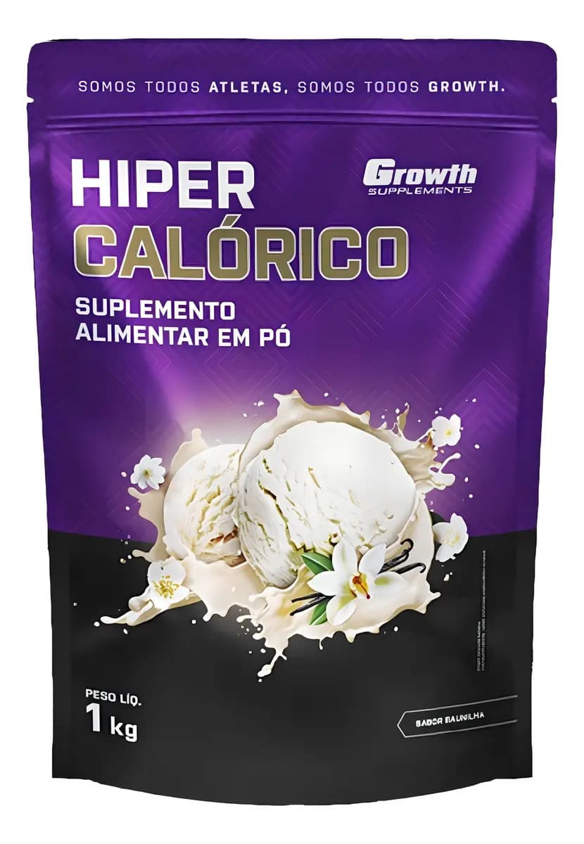 Growth Supplements Hipercalórico 1kg Growth Supplements - Sabor Baunilha