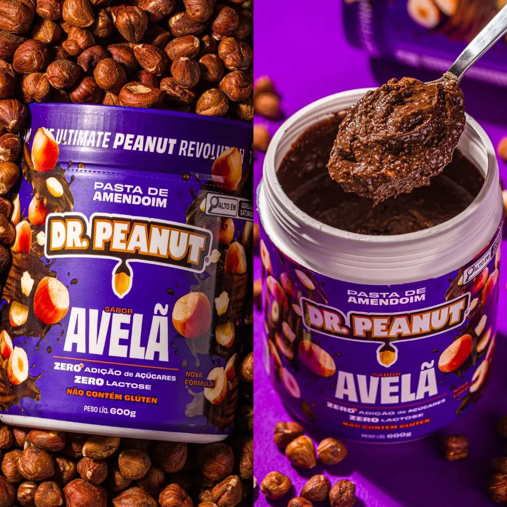 Dr. Peanut Pasta de amendoim Dr. Peanut Gourmet sabor Avelã x 250g