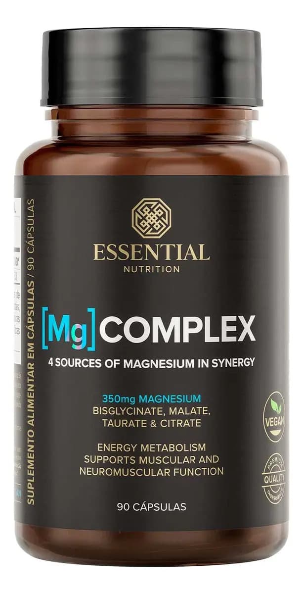 Essential Nutrition Magnésio Mg Complex Essential 90 Cápsulas Alta Absorção