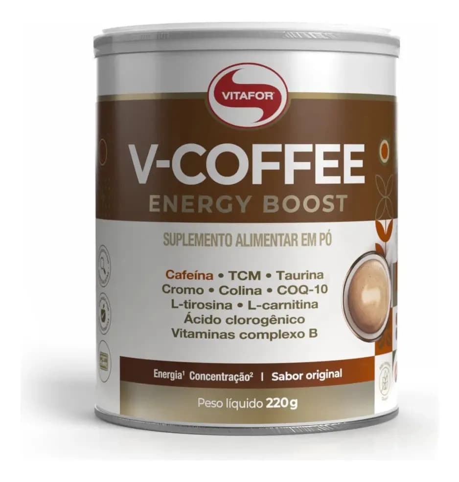 Vitafor Suplemento V-coffee Energy Boost 220g Vitafor