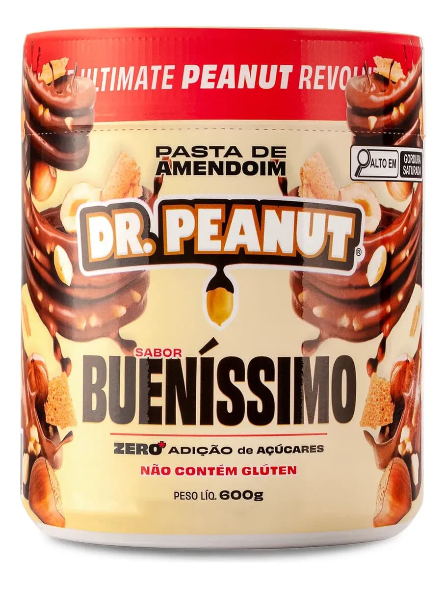 Dr. Peanut Pasta de amendoim Dr. Peanut Gourmet sabor Bueníssimo x 600g