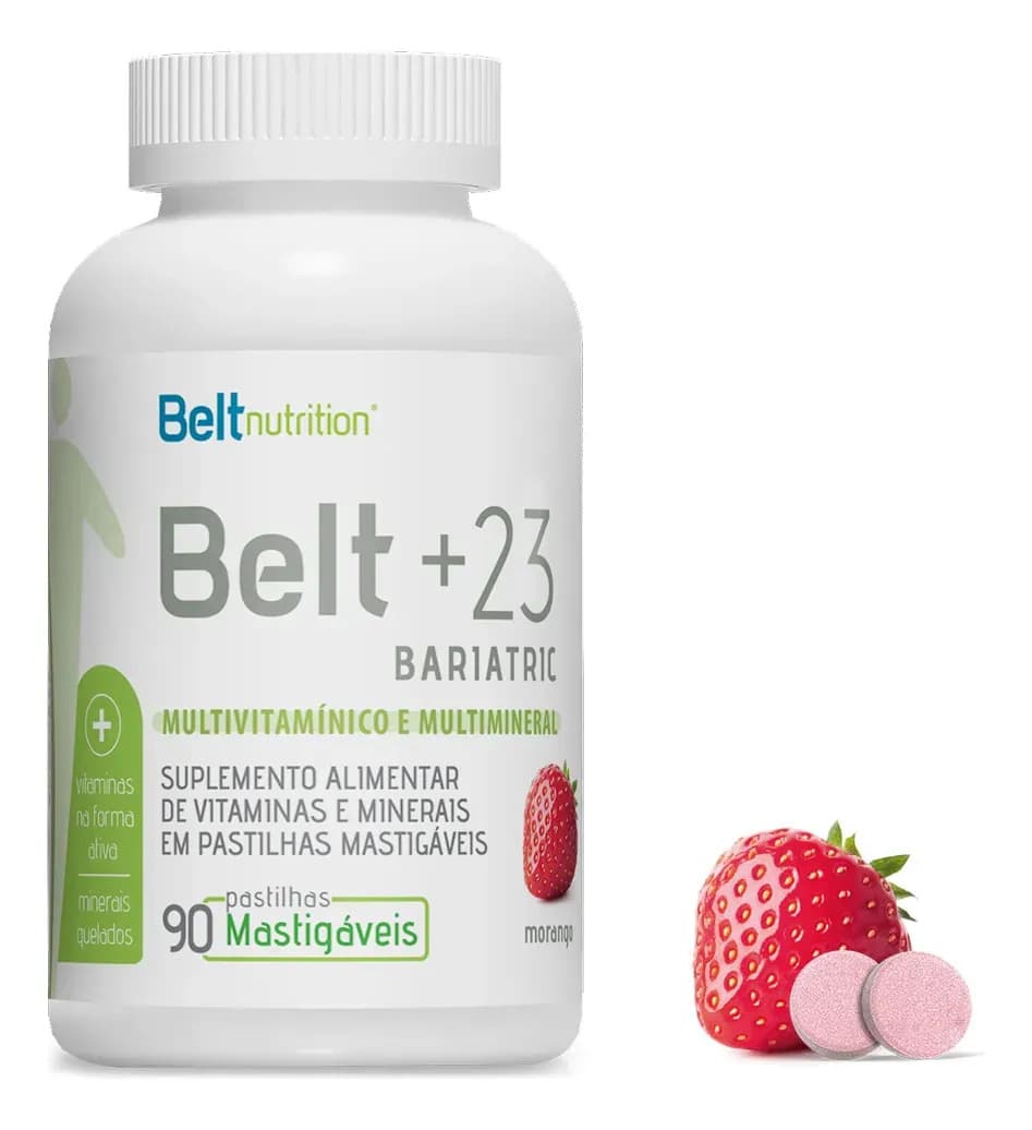 Belt Nutrition Belt +23 Bariatric Mastigável Multivitamínico Multimineral Morango