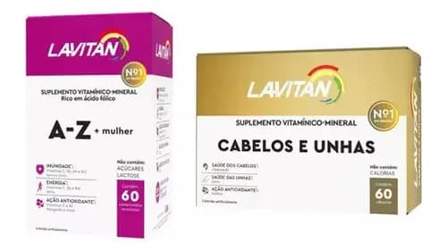 Lavitan Lavitan A-z Mulher 60 Comp + Cabelos E Unhas 60 Comp Sabor