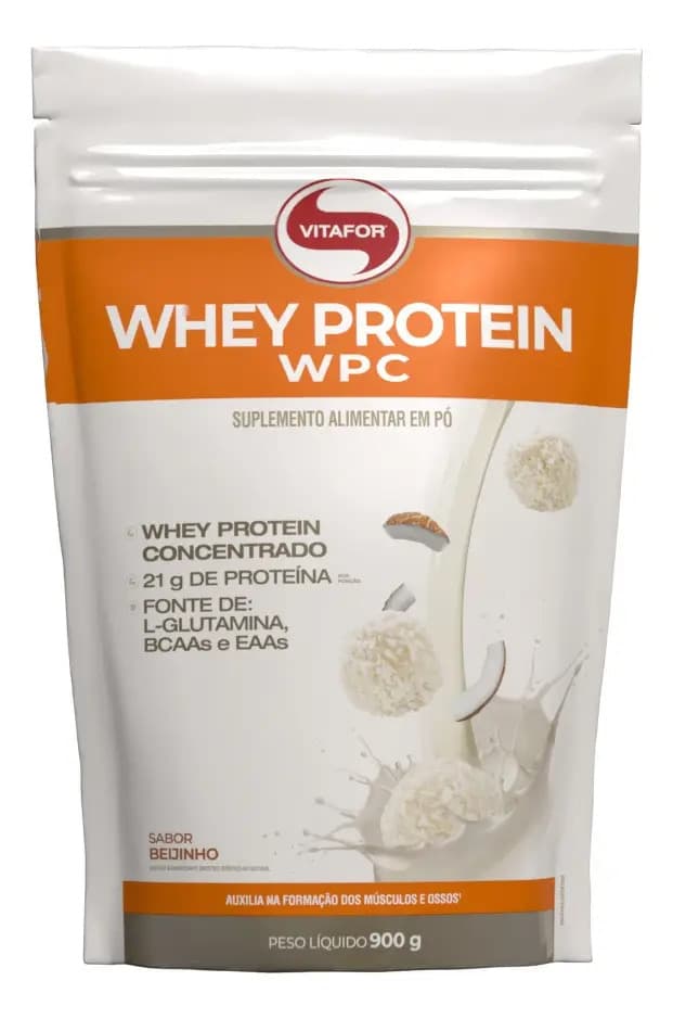 Vitafor Whey Protein WPC Beijinho 900g Vitafor