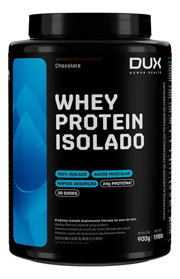 Dux Nutrition Whey Protein Isolado - Pote 900g Sabor Chocolate