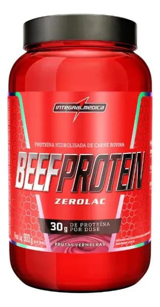 Integralmédica Suplemento Proteico + Integralmédica + Beef Protein + Zero Lactose E Sem Glúten + 900g Frutas Vermelhas Frutas Vermelhas