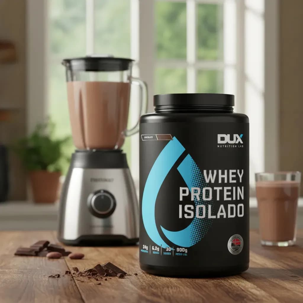 Dux Nutrition Whey Protein Isolado Dux Nutrition - Pote 900g Sabor Chocolate