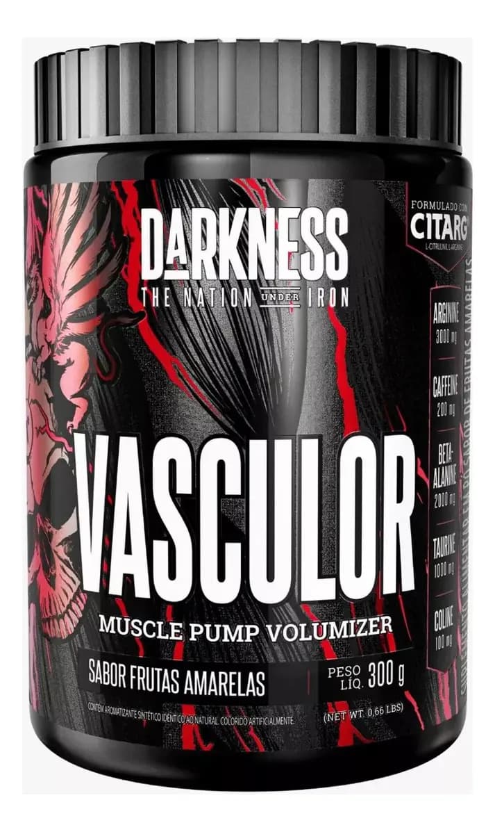 Darkness Suplemento Vasculor Pré Treino Frutas Amarelas 300g Darkness Frutas Amarelas