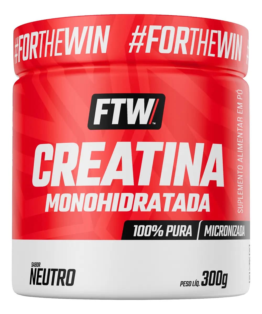 FTW Creatina Monohidratada Pura 300g Pote Suplemento em Pó 100% - FTW