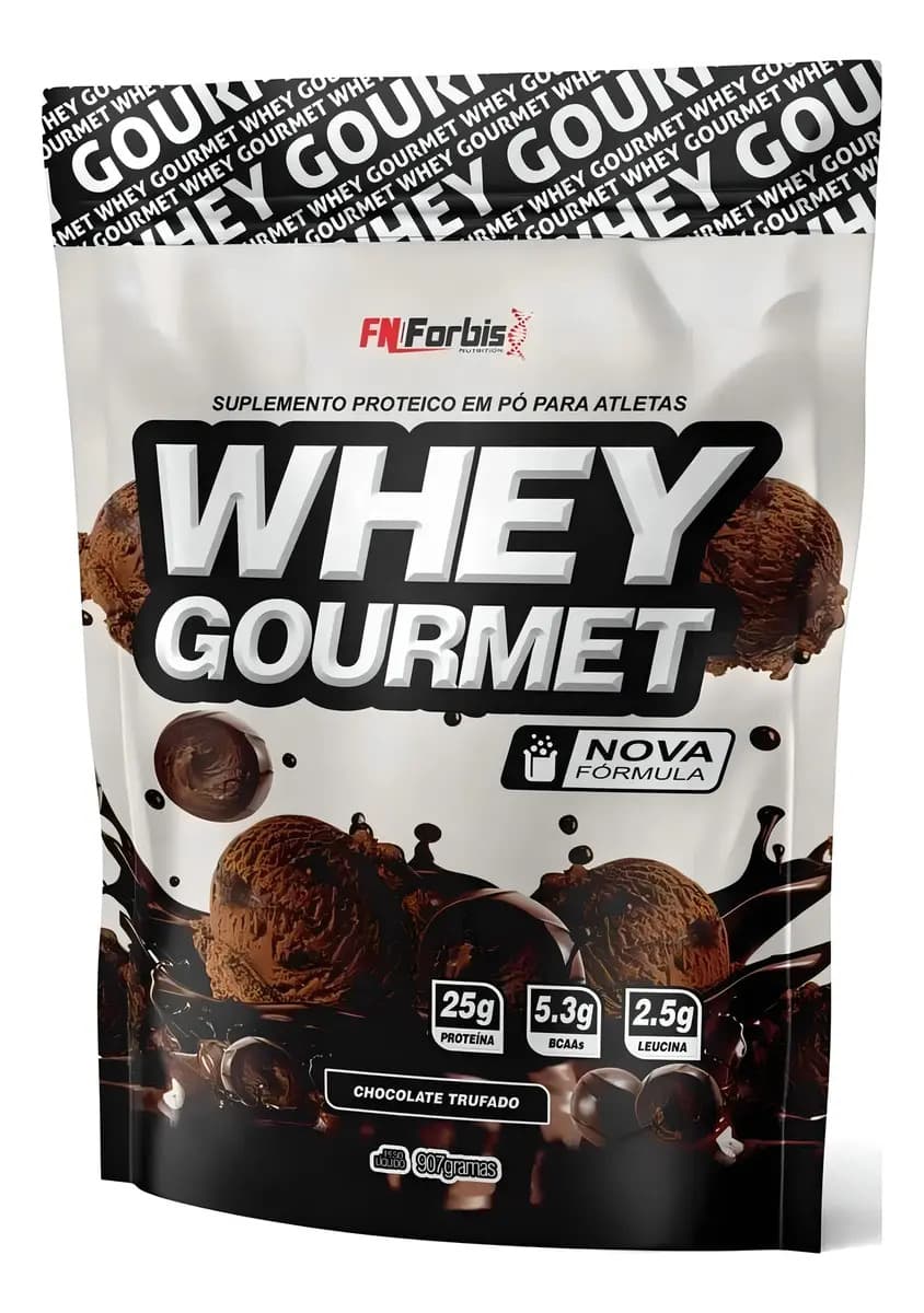 FN Forbis Whey Protein Gourmet Refil 900 G - Fn Forbis - Proteina Sabor Chocolate trufado