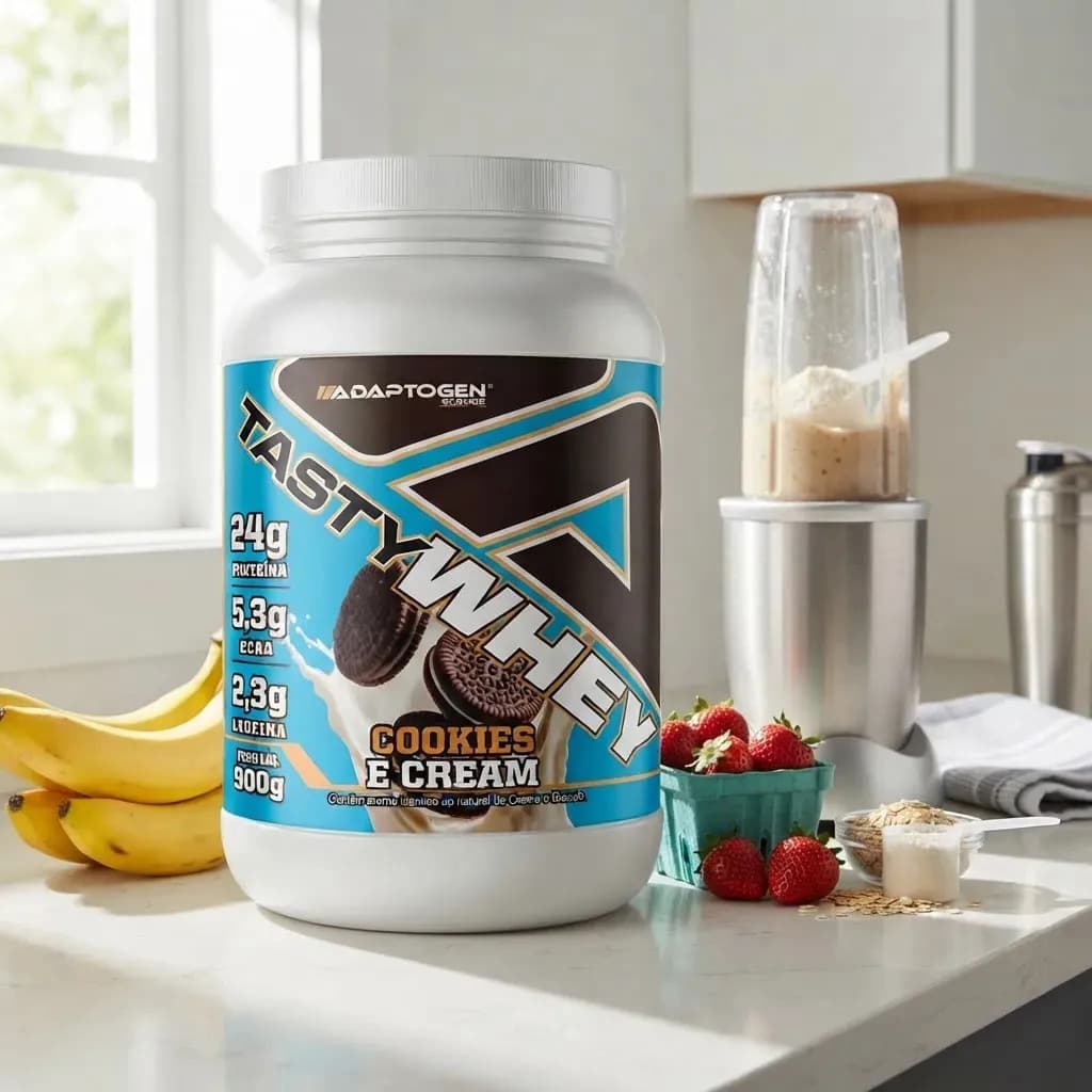 Adaptogen Science Proteína Adaptogen Science Tasty Whey Gourmet em pó sabor Biscoitos x 900g