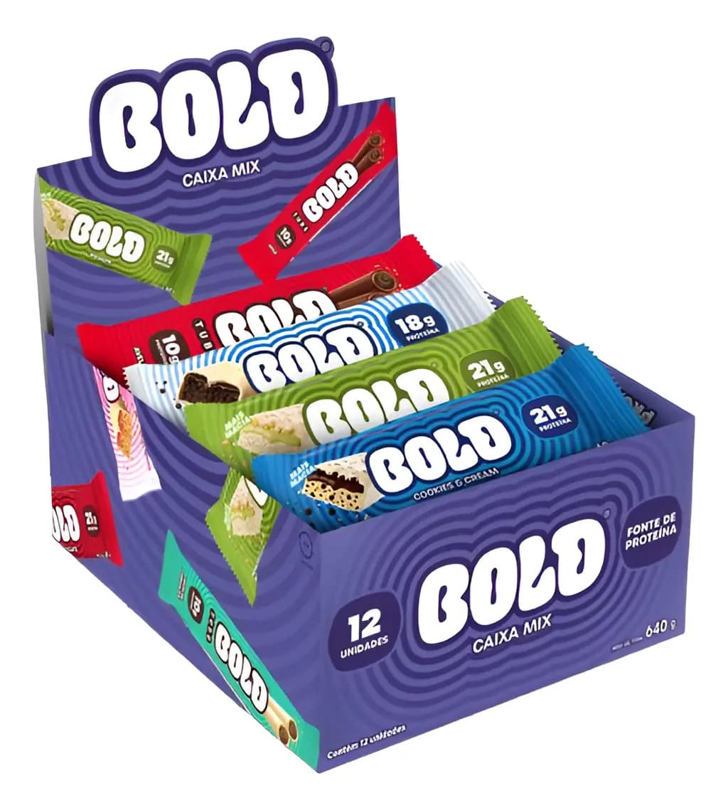 Bold Snacks Bold Barra De Proteína Caixa Mix Snacks Variados - Caixa Com 12 Unidades